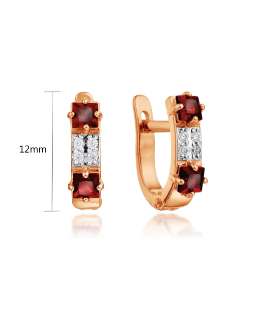 Auksiniai auskarai su cirkoniais - Auksiniai auskarai - Goldinga