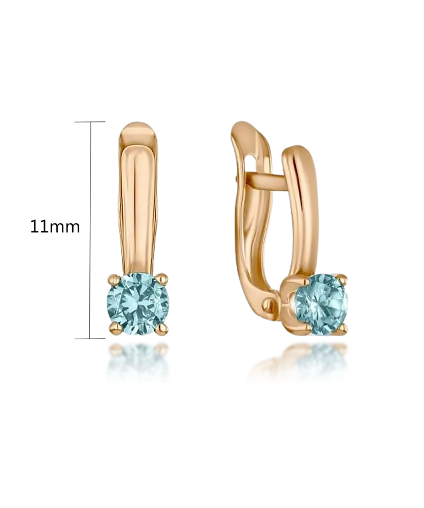 Auksiniai auskarai su cirkoniu - Auksiniai auskarai - Goldinga