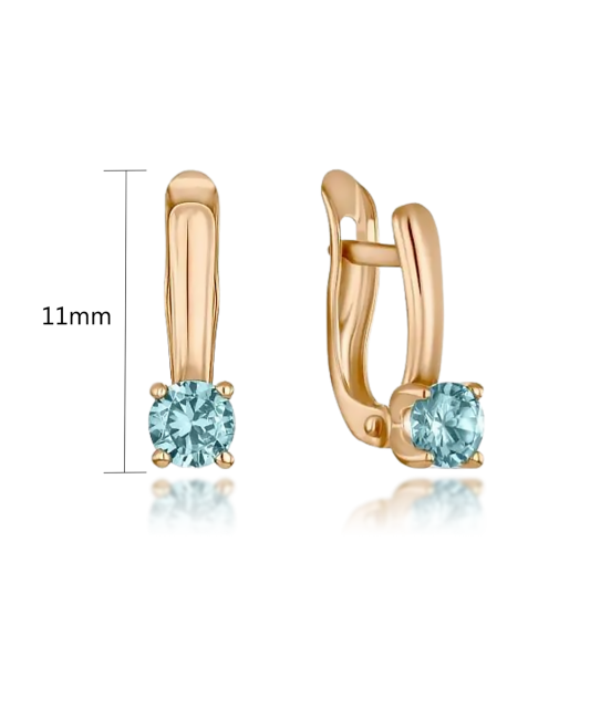 Auksiniai auskarai su cirkoniu - Auksiniai auskarai - Goldinga