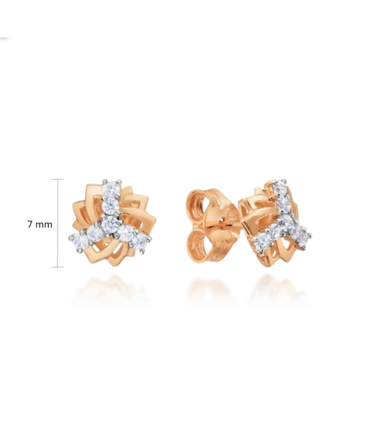 Auksiniai auskarai su cirkoniais - Auksiniai auskarai - Goldinga