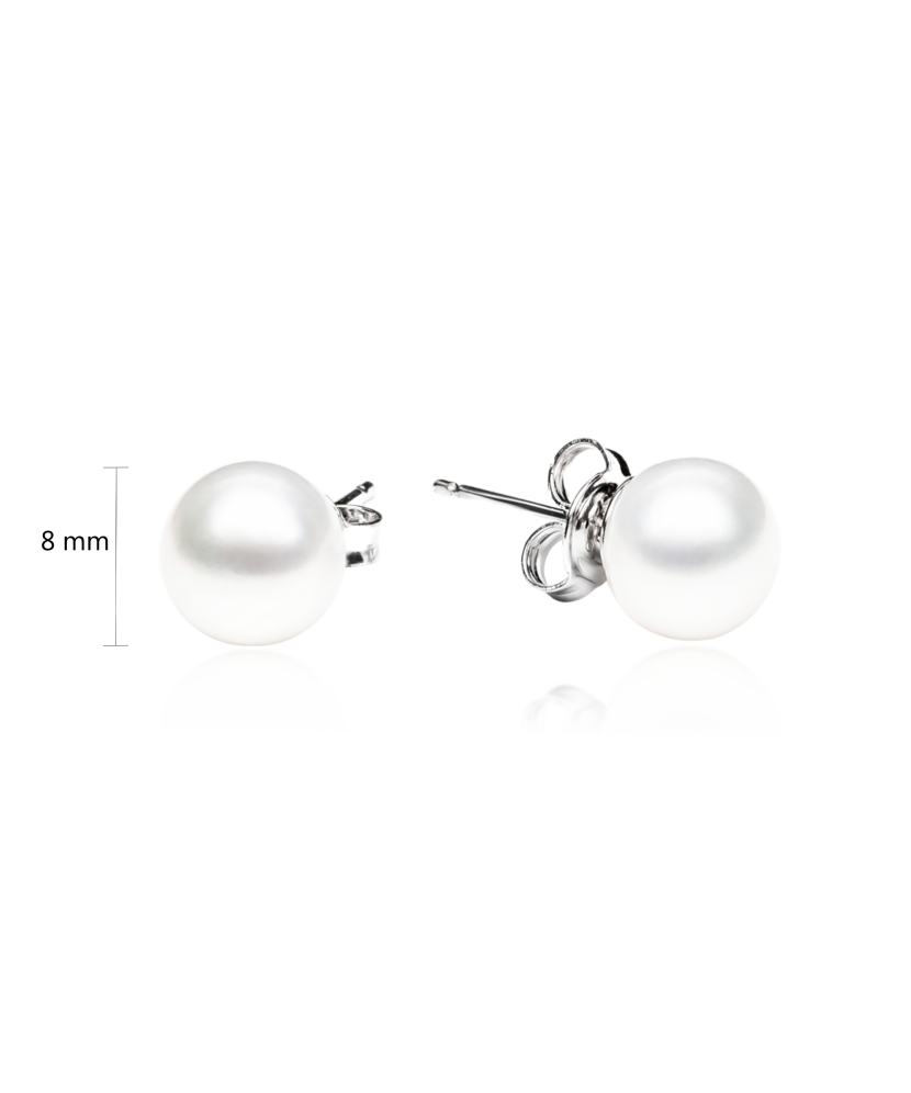 Sidabriniai auskarai su natūraliais perlais - Auskarai su perlais - Goldinga