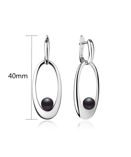 Sidabriniai auskarai su natūraliu perlu - Auskarai su perlais - Goldinga