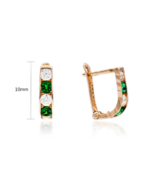 Auksiniai auskarai su cirkoniais  - Goldinga