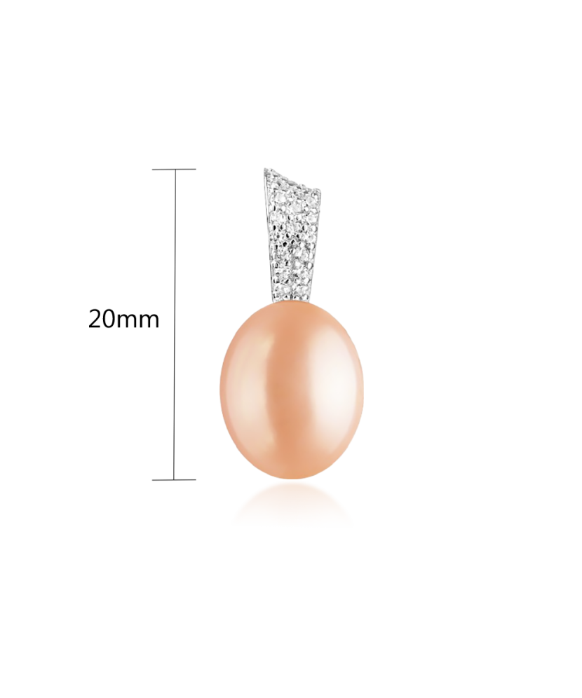 Perlo pakabukas su cirkoniais ir sidabru - Sidabriniai pakabukai - Goldinga