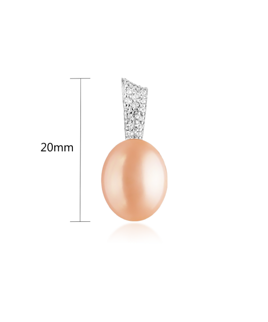 Perlo pakabukas su cirkoniais ir sidabru - Sidabriniai pakabukai - Goldinga