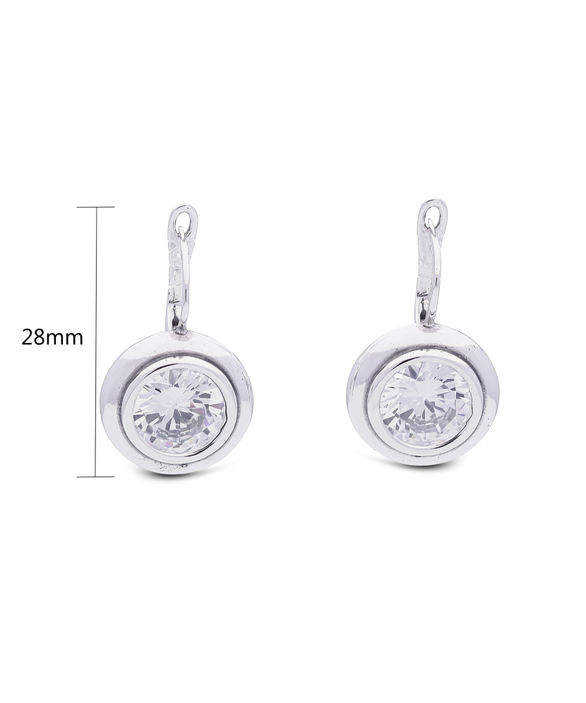 Sidabriniai auskarai su cirkoniu - Sidabriniai auskarai - Goldinga