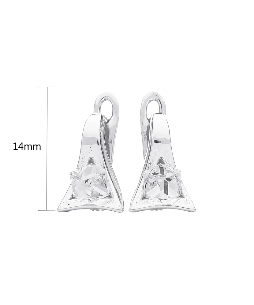 Sidabriniai auskarai su kristalu  - Goldinga