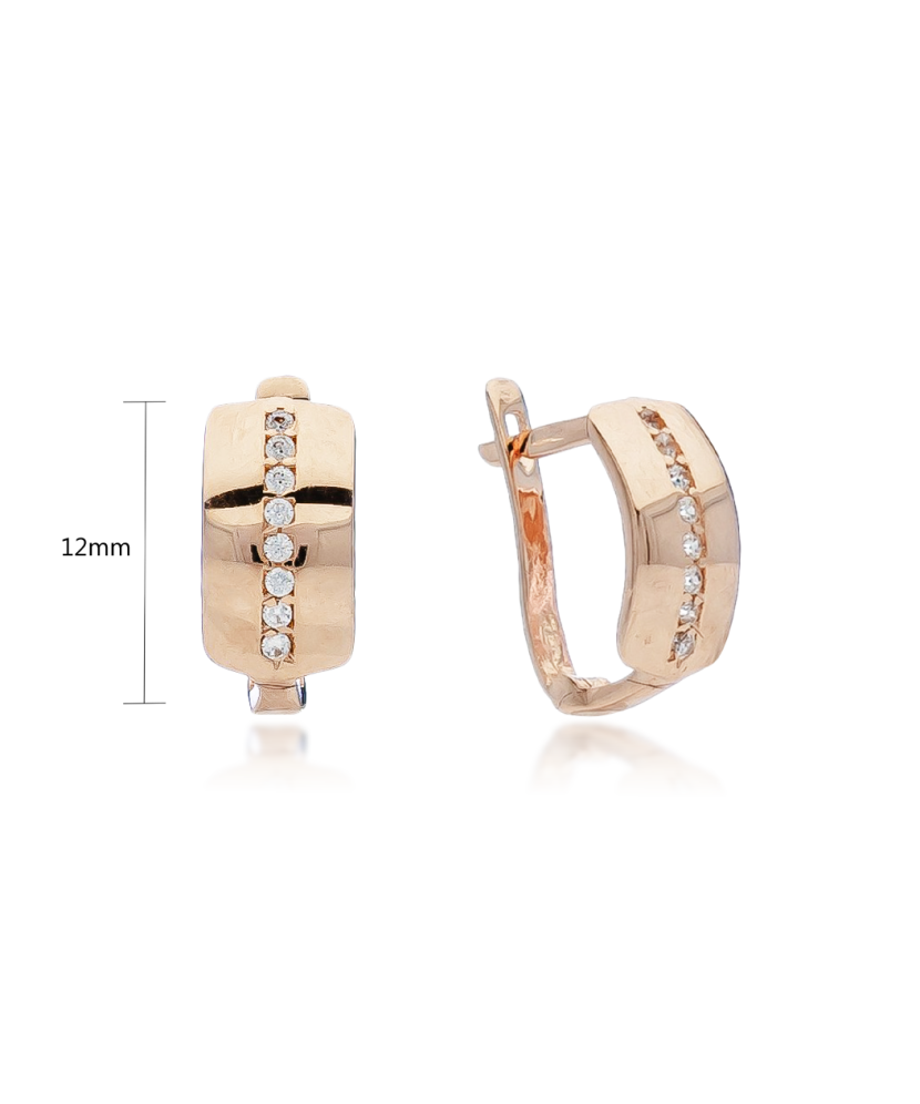 Auksiniai auskarai su cirkoniais - Auksiniai auskarai - Goldinga