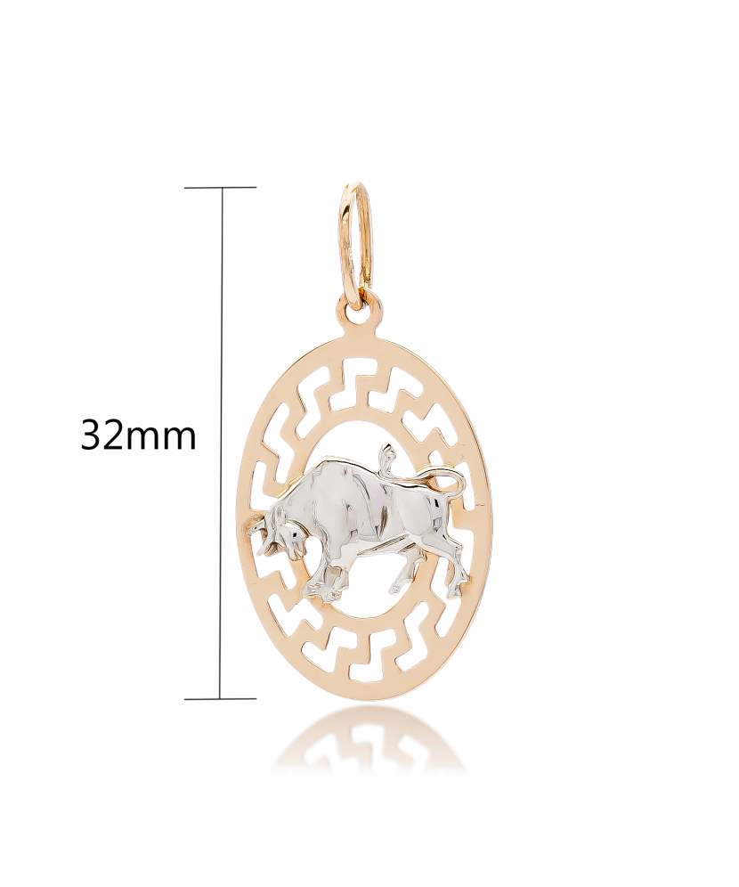 Auksinis pakabukas "Jautis" - Zodiako ženklų pakabukai - Goldinga