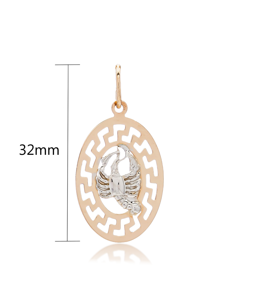 Auksinis pakabukas "Vėžys" - Zodiako ženklų pakabukai - Goldinga