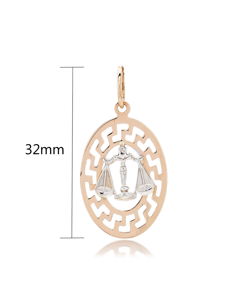 Auksinis pakabukas "Svarstyklės" - Zodiako ženklų pakabukai - Goldinga
