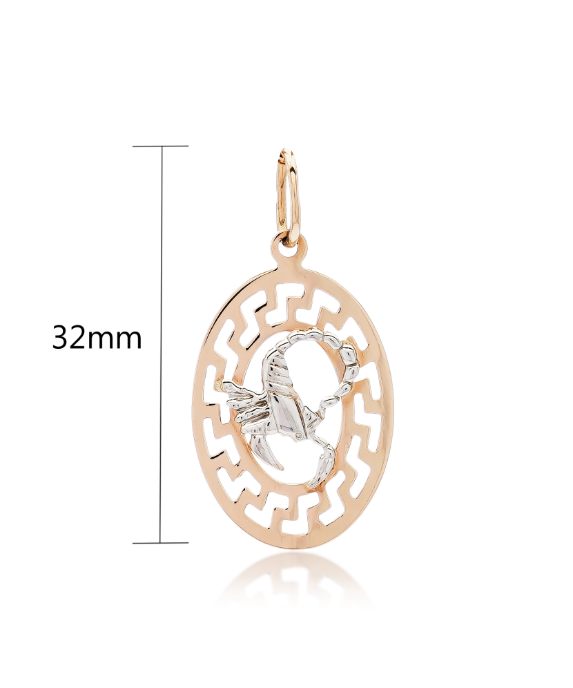 Auksinis pakabukas "Skorpionas" - Zodiako ženklų pakabukai - Goldinga