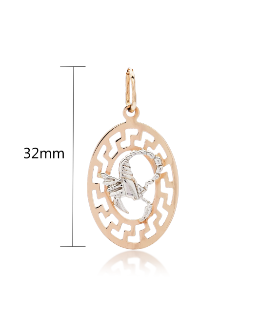 Auksinis pakabukas "Skorpionas" - Zodiako ženklų pakabukai - Goldinga