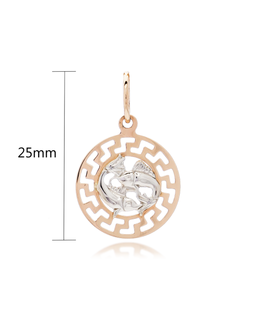 Auksinis pakabukas "Žuvys" - Zodiako ženklų pakabukai - Goldinga
