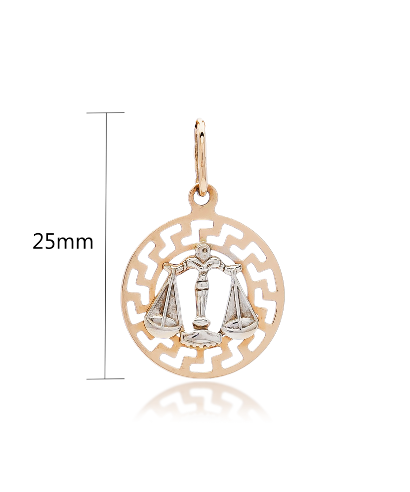 Auksinis pakabukas "Svarstyklės" - Zodiako ženklų pakabukai - Goldinga