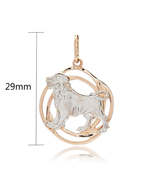 Auksinis pakabukas "Liūtas" - Zodiako ženklų pakabukai - Goldinga