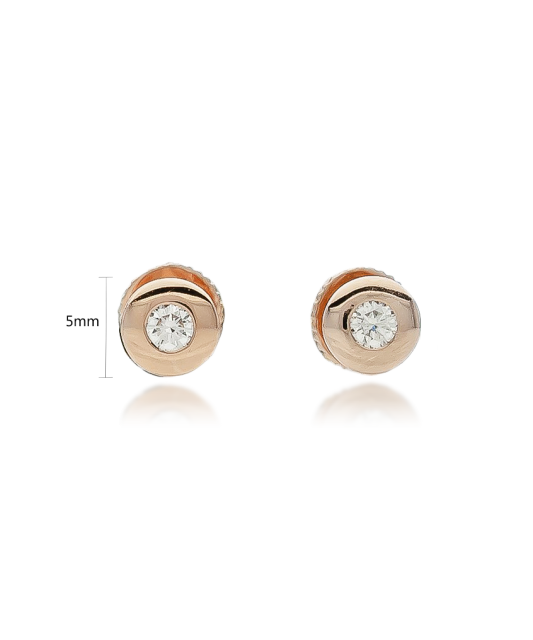 Auksiniai auskarai su briliantu - Auksiniai Auskarai su brangakmeniais - Goldinga