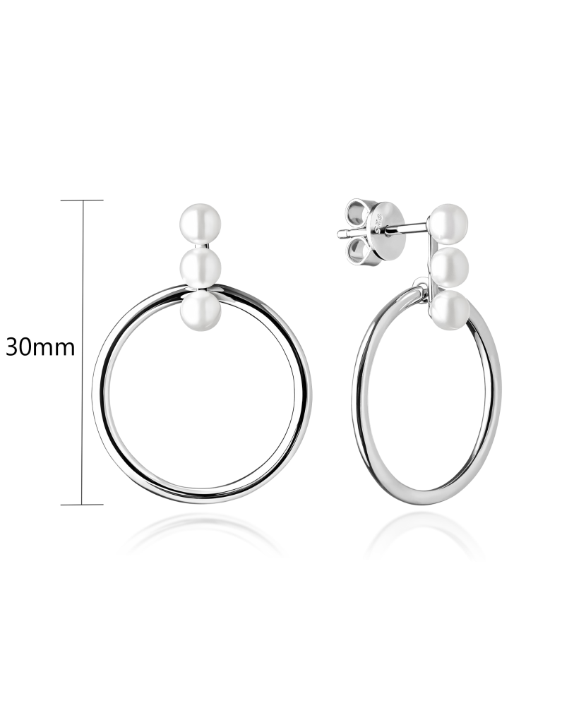 Sidabriniai auskarai su natūraliais perlais - Auskarai su perlais - Goldinga