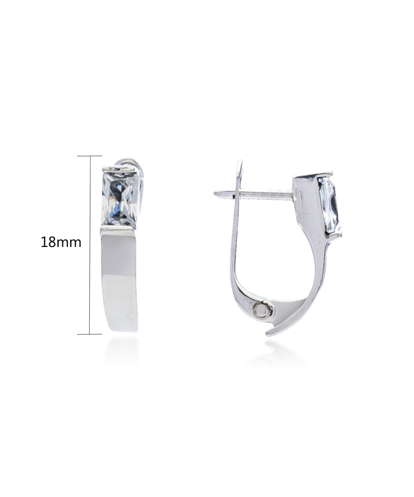 Sidabriniai auskarai su cirkoniu - Sidabriniai auskarai - Goldinga