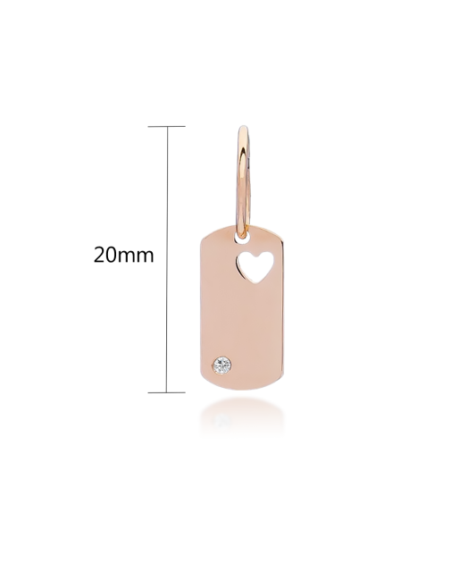 Auksinis pakabukas su cirkoniu plokštelė - Auksiniai pakabukai - Goldinga