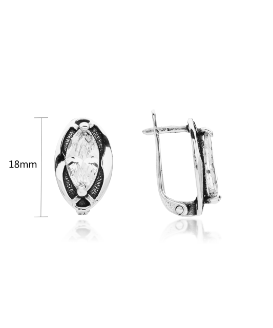 Sidabriniai auskarai su cirkoniu - Sidabriniai auskarai - Goldinga