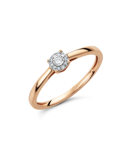 Auksinis žiedas su deimantais - Auksiniai Žiedai su brangakmeniais - Goldinga