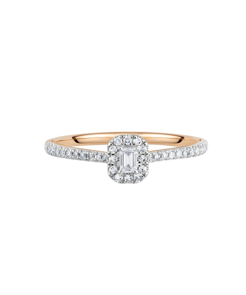 Auksinis žiedas su deimantais - Auksiniai Žiedai su brangakmeniais - Goldinga