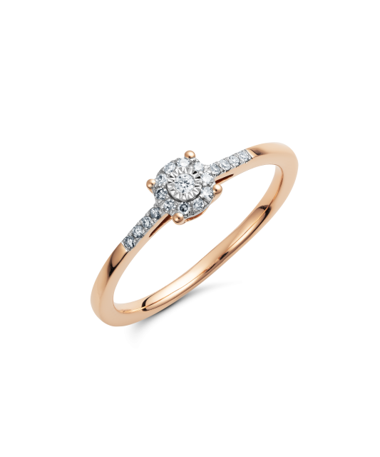 Auksinis žiedas su deimantais - Auksiniai Žiedai su brangakmeniais - Goldinga