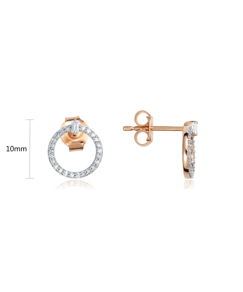 Auksiniai auskarai su deimantais - Auksiniai Auskarai su brangakmeniais - Goldinga