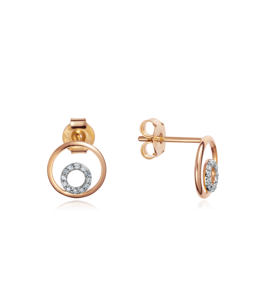 Auksiniai auskarai su deimantais - Auksiniai Auskarai su brangakmeniais - Goldinga