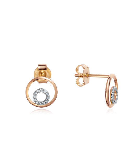 Auksiniai auskarai su deimantais - Auksiniai Auskarai su brangakmeniais - Goldinga