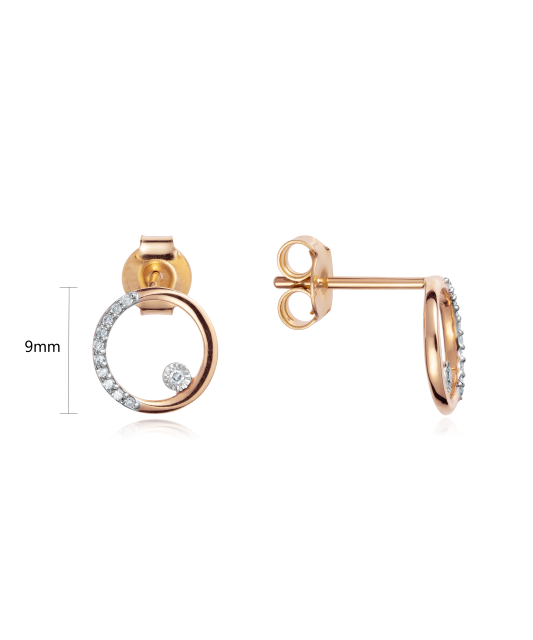 Auksiniai auskarai su deimantais - Auksiniai Auskarai su brangakmeniais - Goldinga