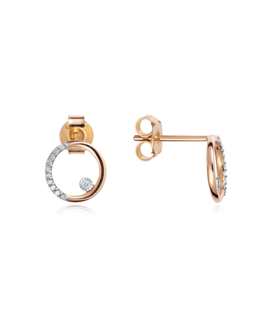 Auksiniai auskarai su deimantais - Auksiniai Auskarai su brangakmeniais - Goldinga