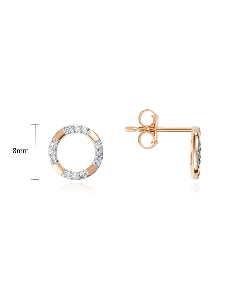 Auksiniai auskarai su deimantais - Auksiniai Auskarai su brangakmeniais - Goldinga