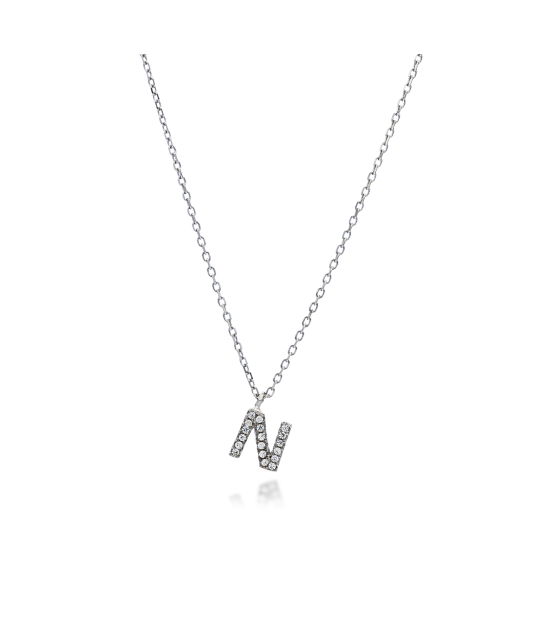 Sidabrinė Grandinėlė Su Pakabuku Raidė N - Sidabrinės grandinėlės su pakabukais - Goldinga