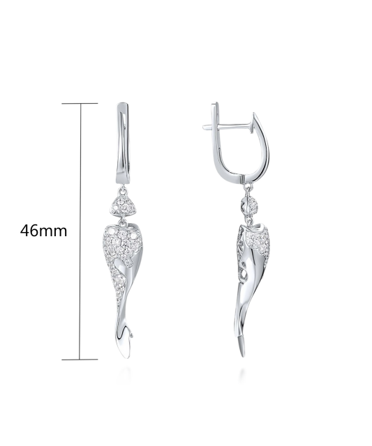 Sidabriniai auskarai su cirkoniais