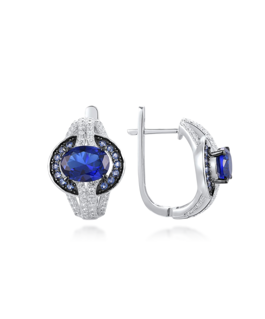 Sidabriniai auskarai su cirkoniais - Sidabriniai auskarai - Goldinga