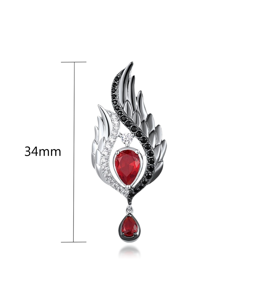 Sidabrinis pakabukas su cirkoniais ir špineliais