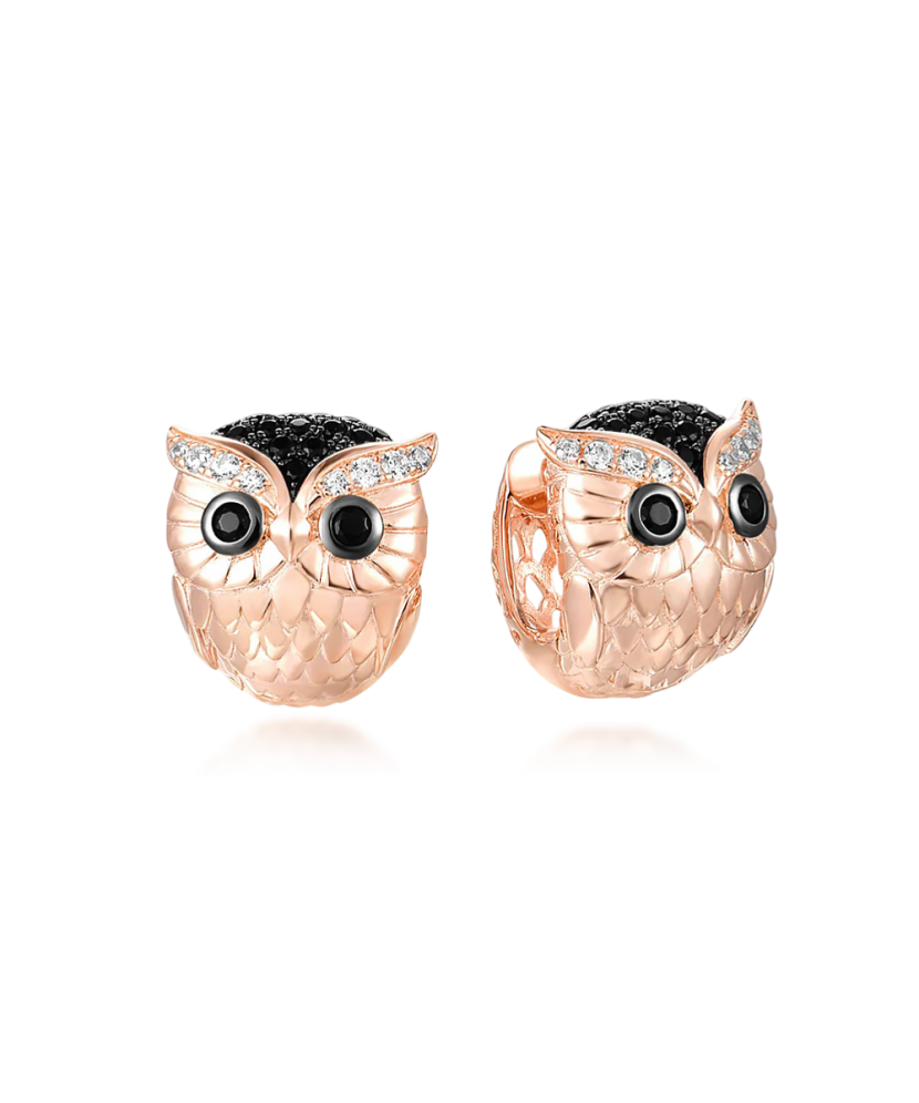 Paauksuoti Sidabriniai auskarai su cirkoniais ir špineliais - Sidabriniai auskarai - Goldinga