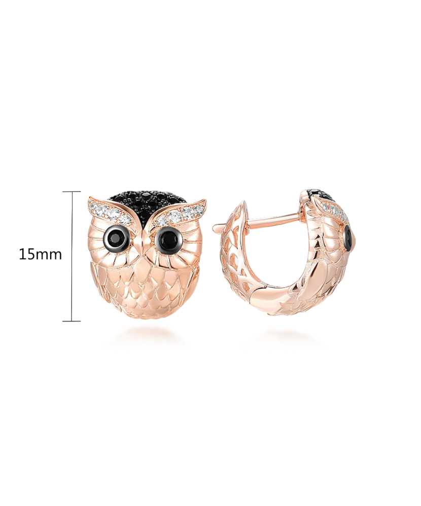 Paauksuoti Sidabriniai auskarai su cirkoniais ir špineliais - Sidabriniai auskarai - Goldinga