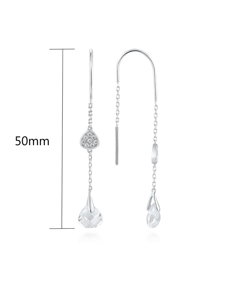 Sidabriniai auskarai su cirkoniais - Sidabriniai auskarai - Goldinga