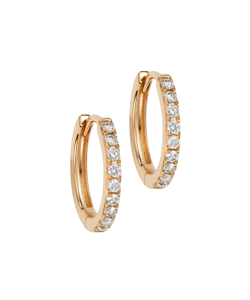 Auksiniai auskarai su deimantais - Auksiniai Auskarai su brangakmeniais - Goldinga