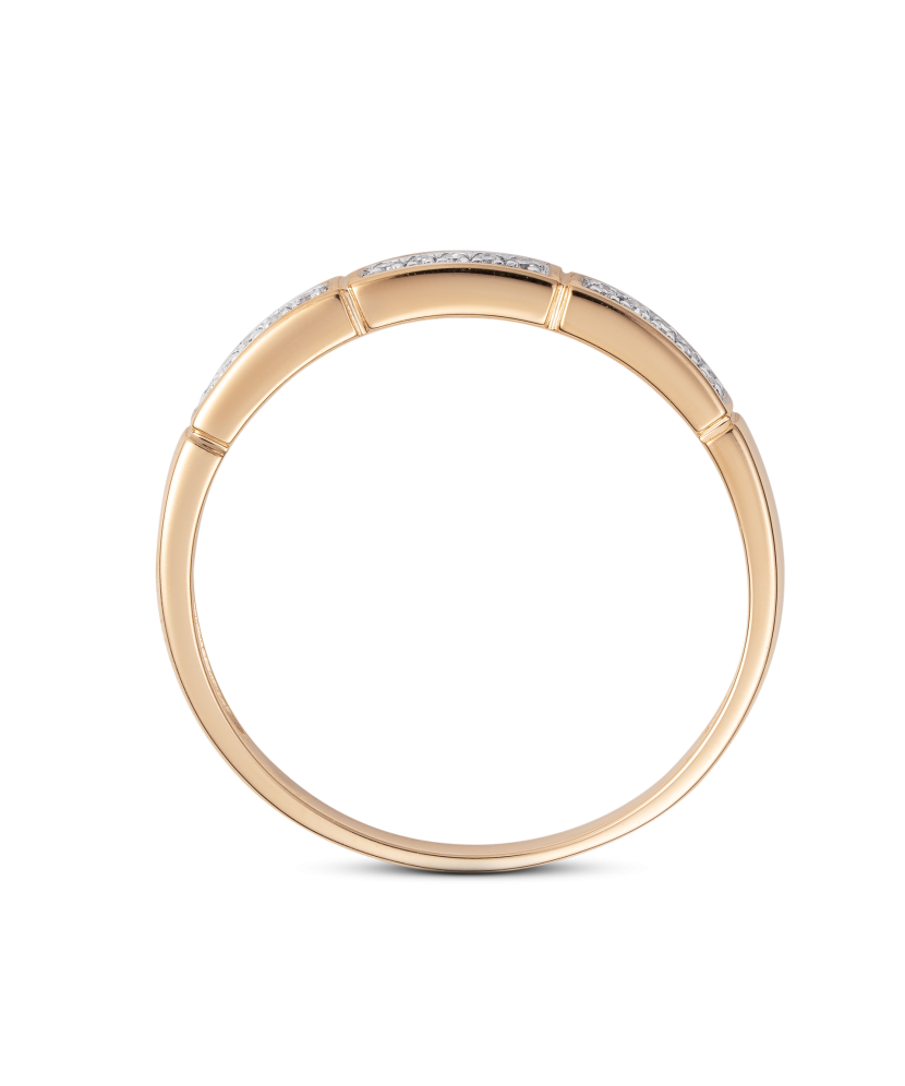 Auksinis žiedas su deimantais - Auksiniai Žiedai su brangakmeniais - Goldinga