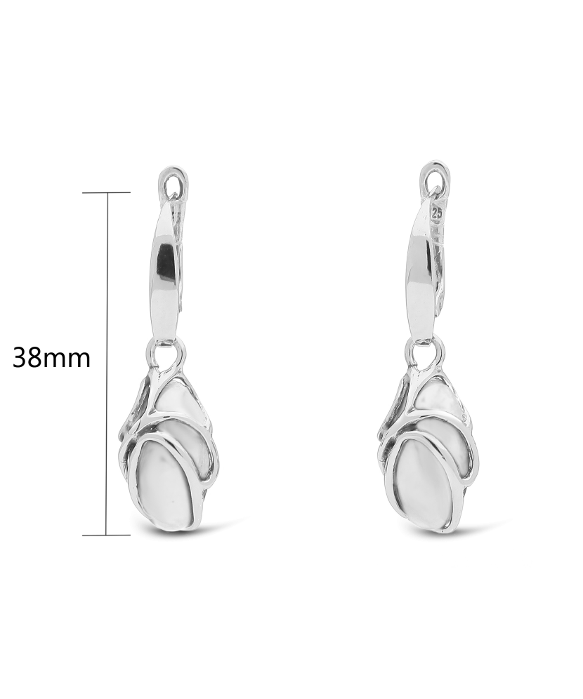 Sidabriniai auskarai su Katės akies akmeniu - Sidabriniai auskarai - Goldinga