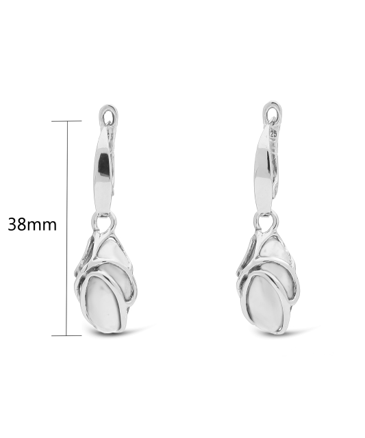 Sidabriniai auskarai su Katės akies akmeniu - Sidabriniai auskarai - Goldinga