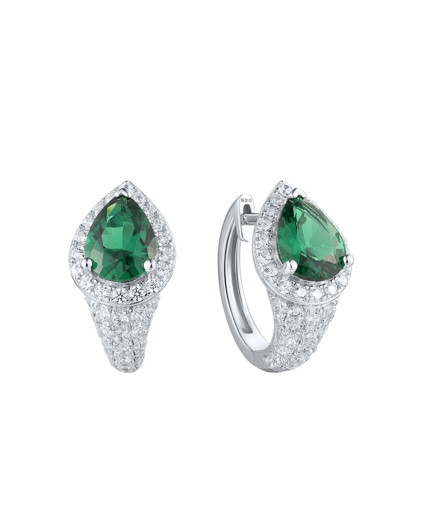 Sidabriniai auskarai su cirkoniais - Sidabriniai auskarai - Goldinga