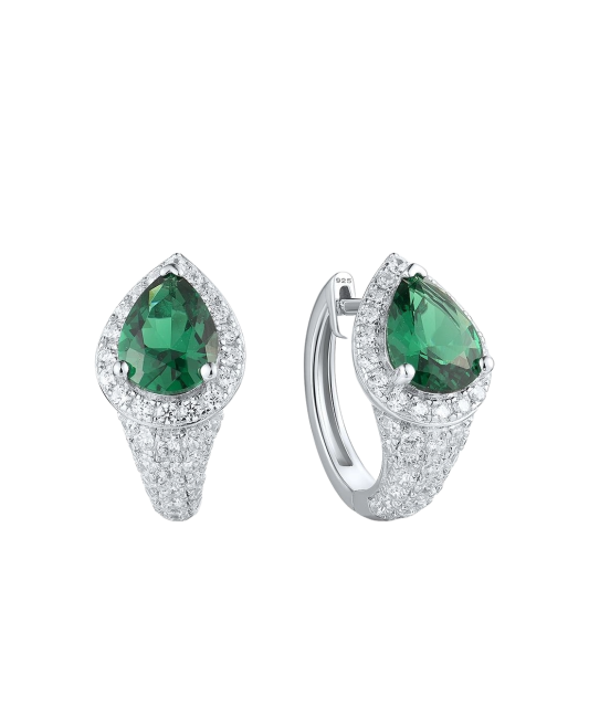 Sidabriniai auskarai su cirkoniais - Sidabriniai auskarai - Goldinga