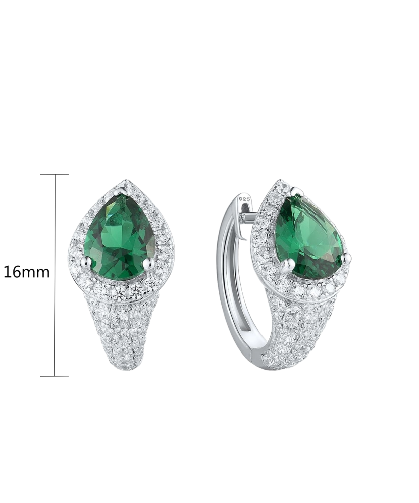 Sidabriniai auskarai su cirkoniais - Sidabriniai auskarai - Goldinga