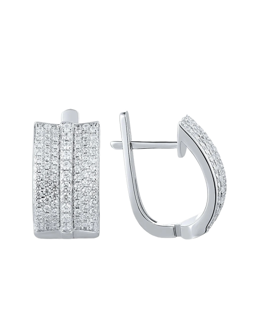 Sidabriniai auskarai su cirkoniais - Sidabriniai auskarai - Goldinga