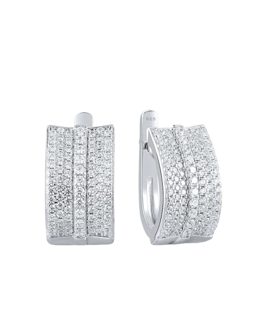 Sidabriniai auskarai su cirkoniais - Sidabriniai auskarai - Goldinga